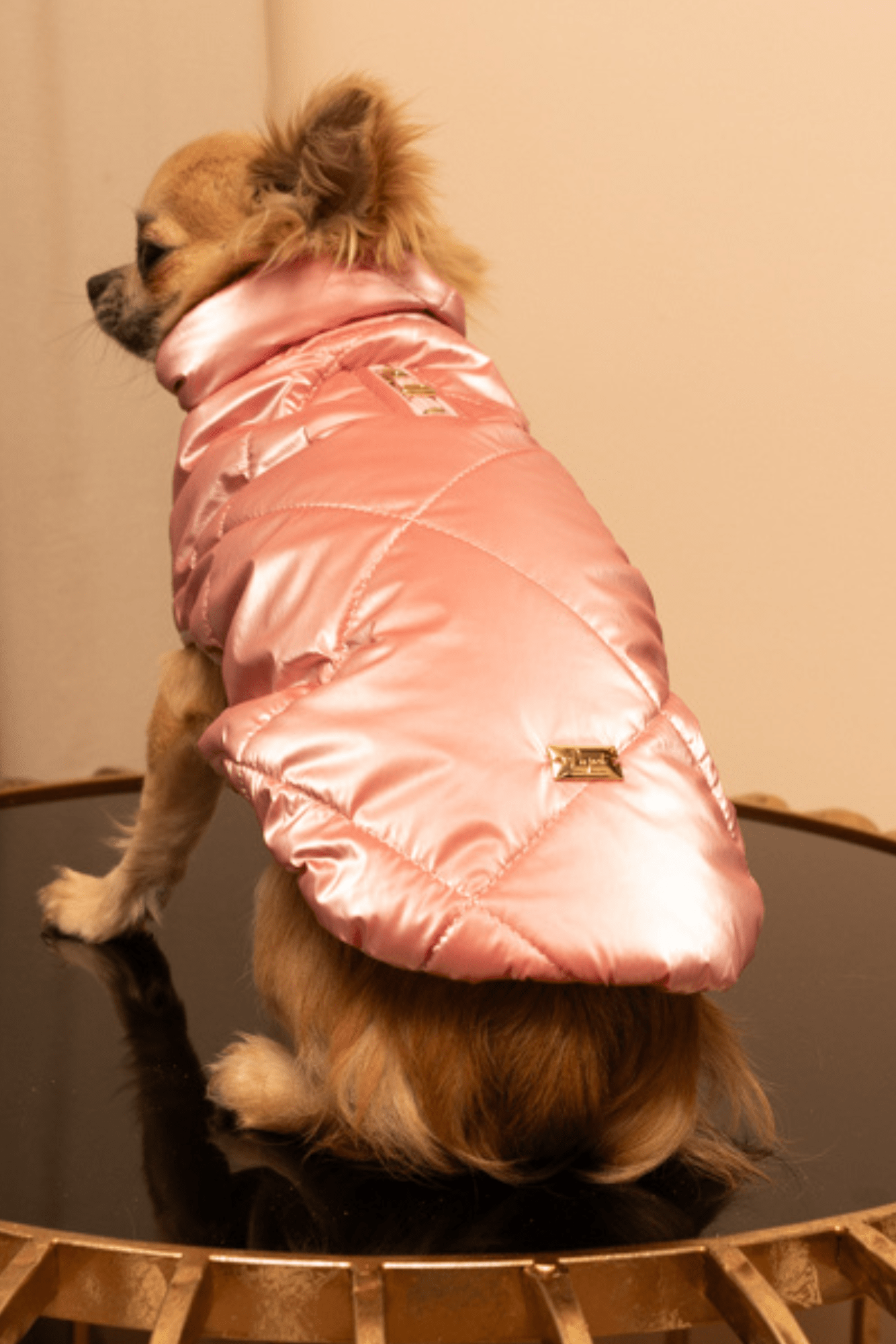QUILTED PINK DOWN JACKET