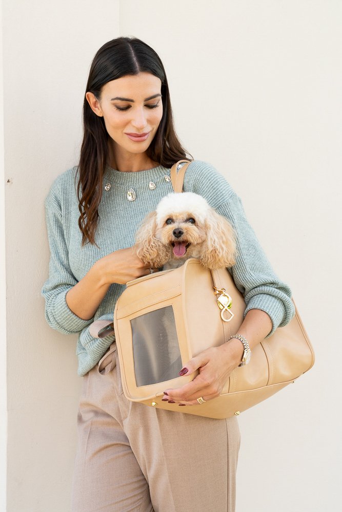 LEATHERETTE PET CARRIER