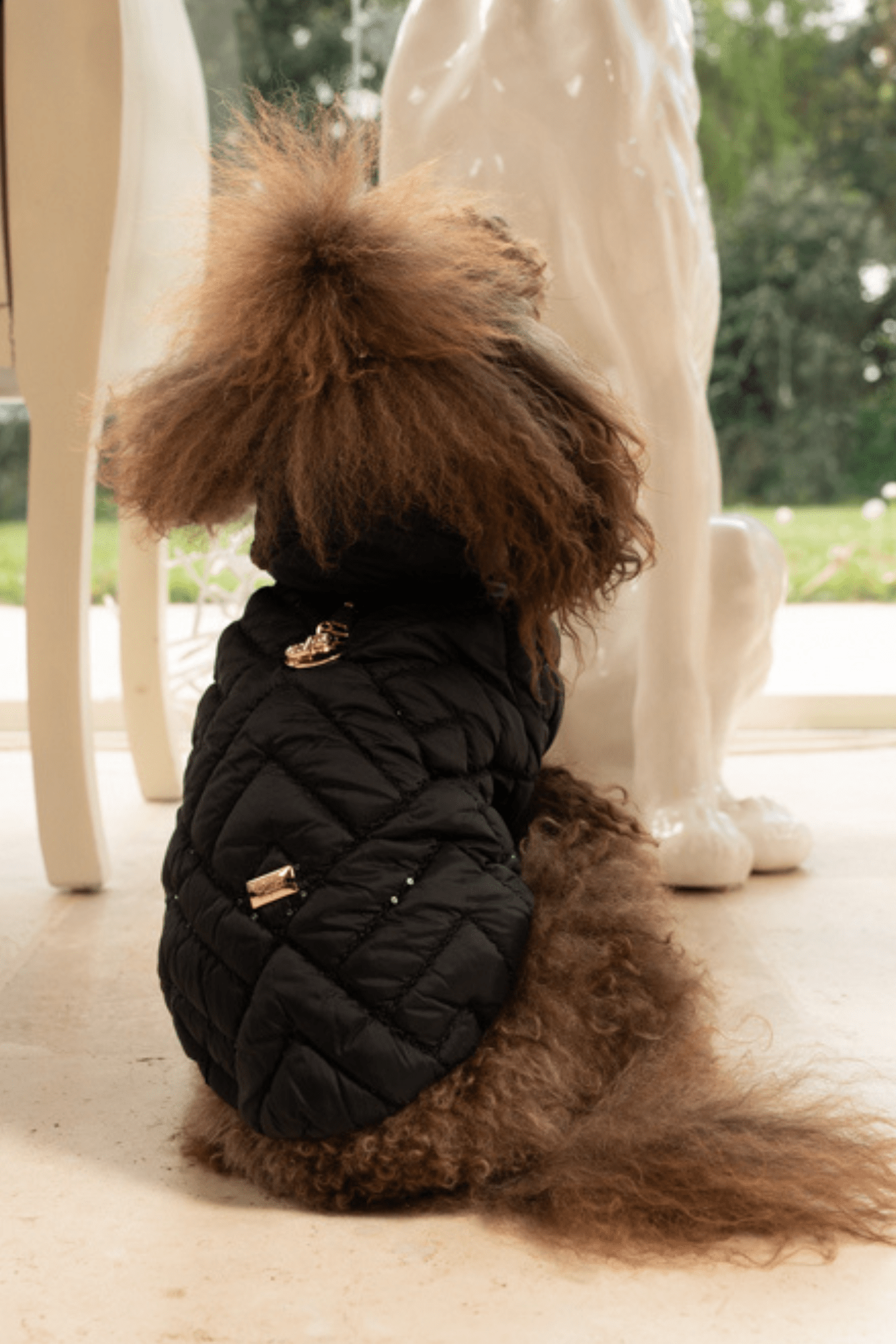 QUILTED DOWN JACKET WITH PAILLETTES