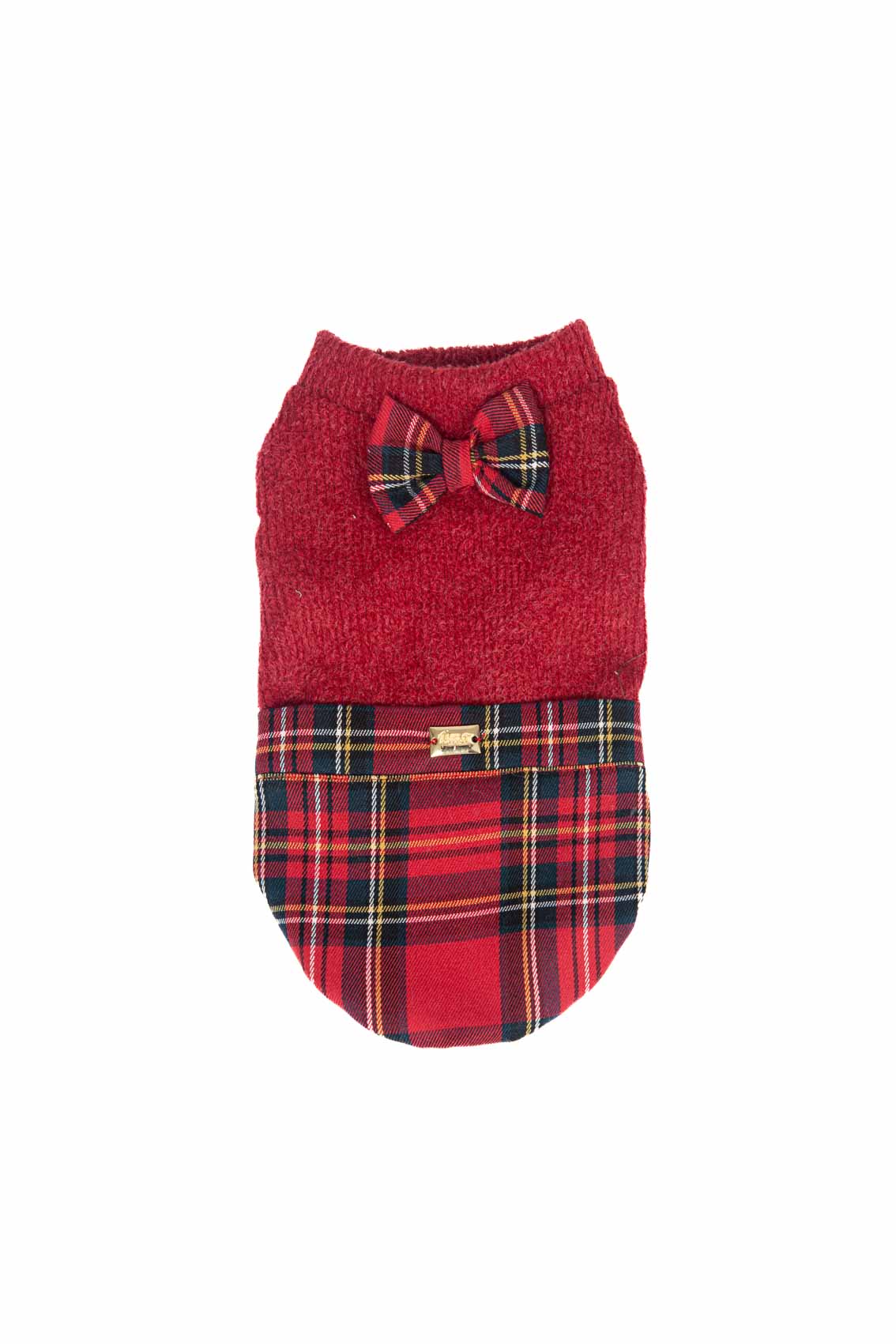 MAGLIONCINO SCOTTISH RED CON PAPILLON