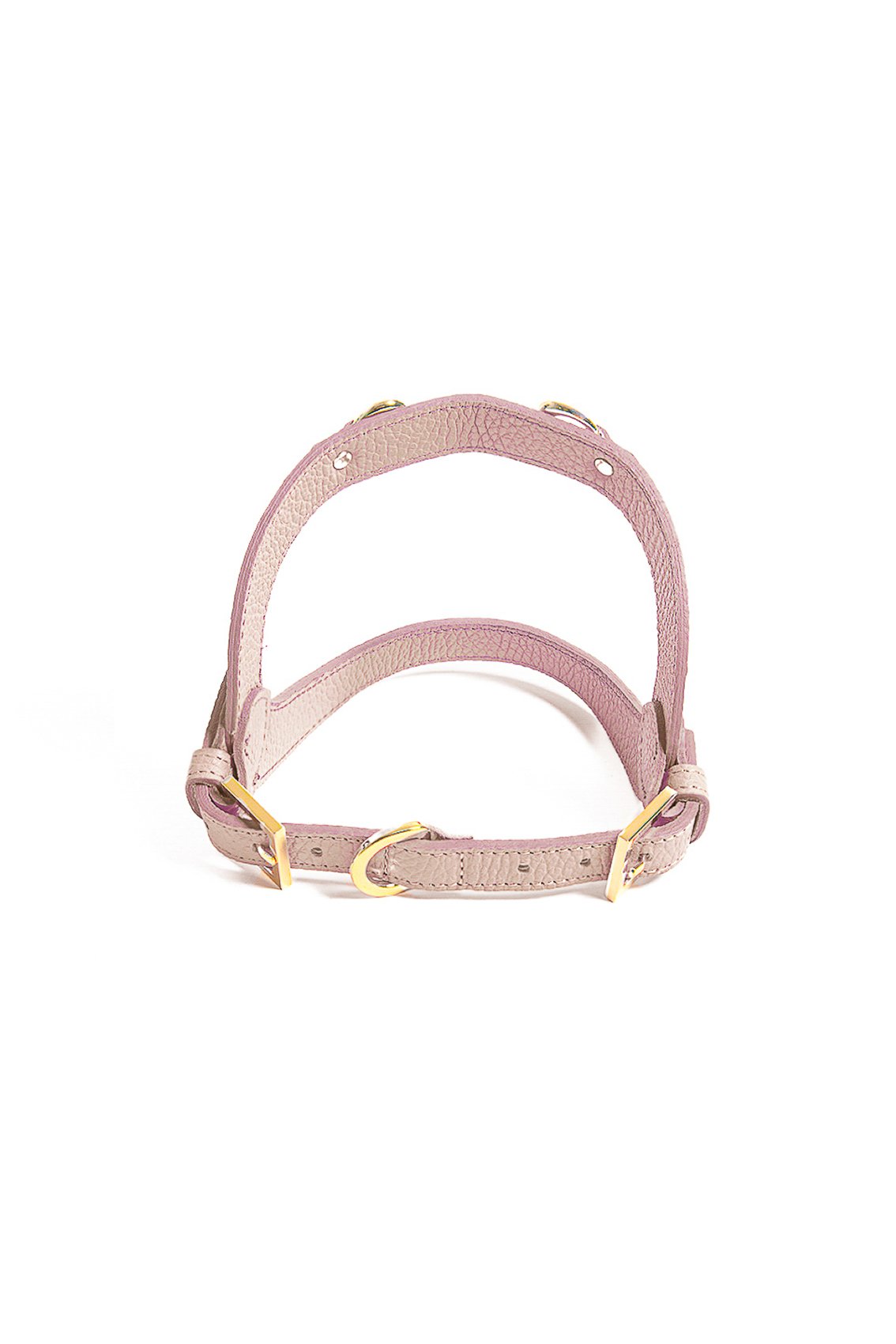 PETTORINA IN PELLE CON MORSETTO ORO