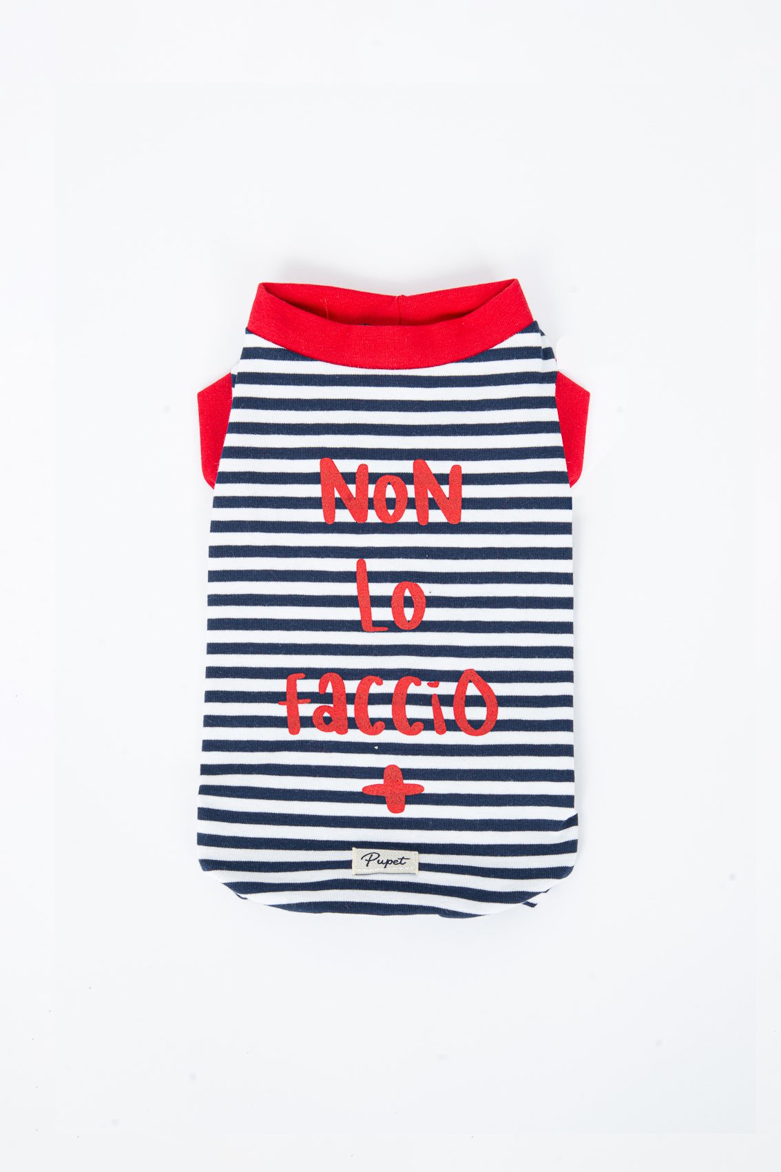 T-SHIRT WITH STRIPES "NON LO FACCIO PIU"