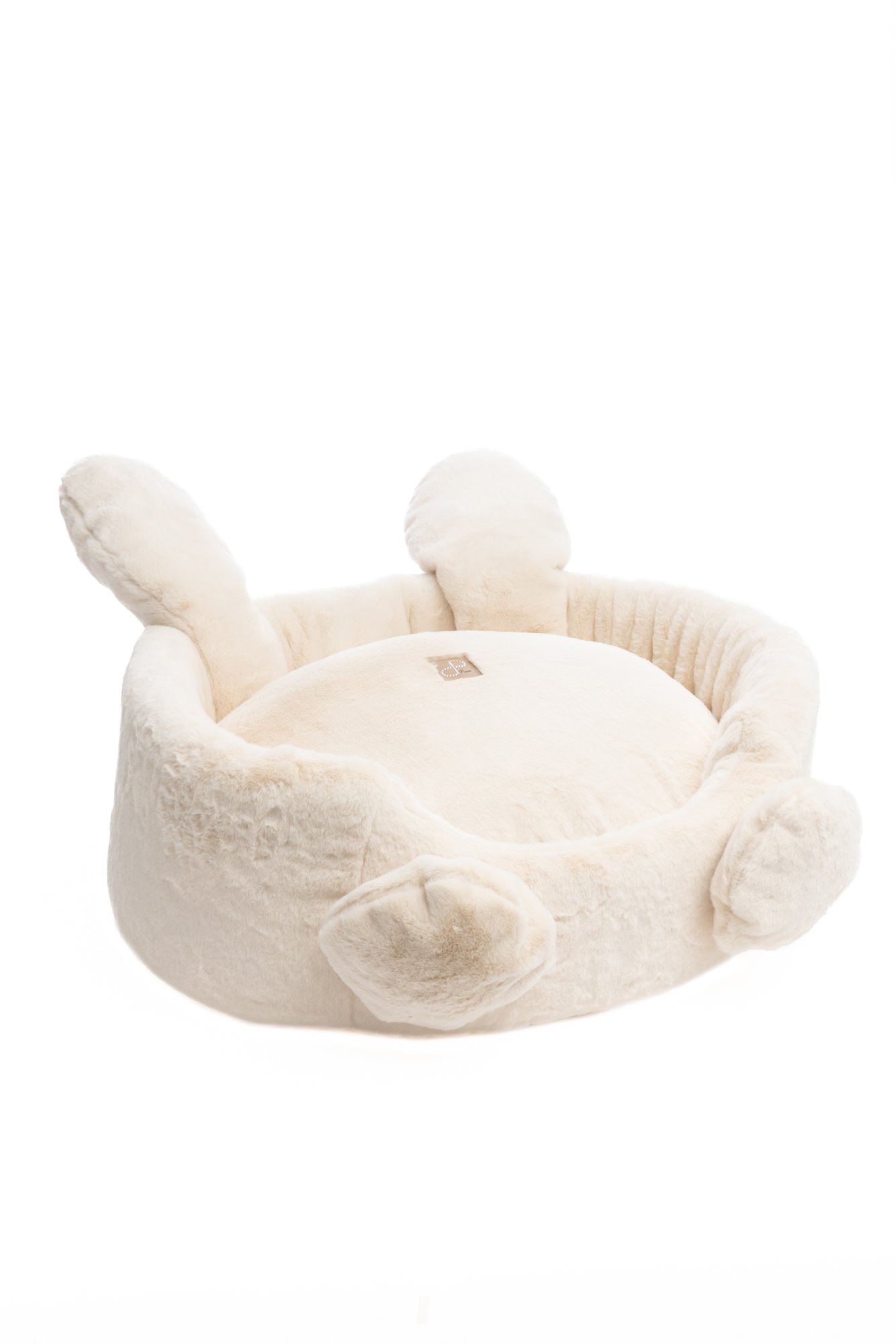 FUR DOG BED WITH RABBIT EARS